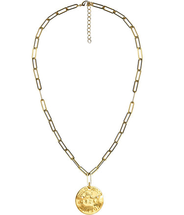 Beach Tag Charm Necklace – 18k Gold Plated - Lisi Lerch