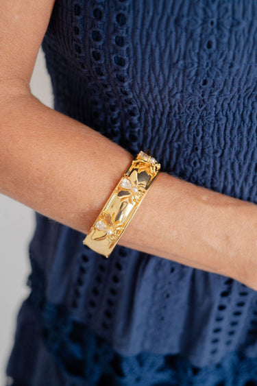 Bee Hinged Cuff - 18k Gold Plated - Lisi Lerch