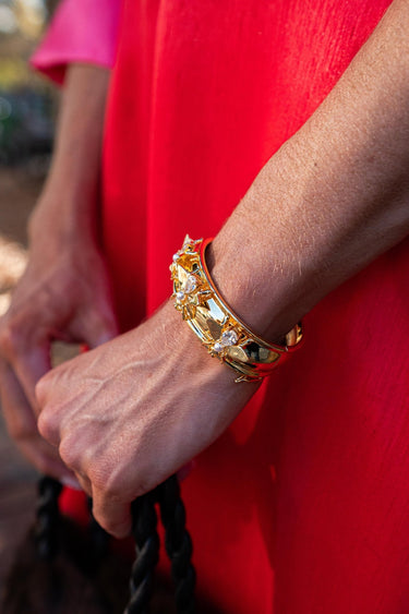 Bee Hinged Cuff - 18k Gold Plated - Lisi Lerch