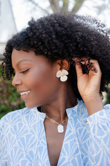 Bell Acrylic Flower Earring - Lisi Lerch