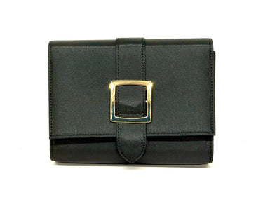 Black Faille Janie with Gold Buckle- Sample Sale- Final Sale - Lisi Lerch
