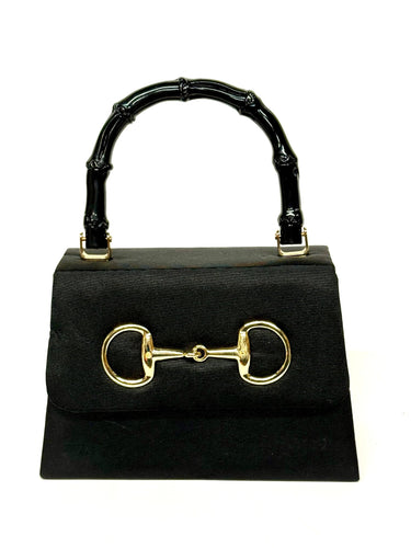 Black Lulu with Black Handle- Large Snaffle- Sample Sale- Final Sale - Lisi Lerch