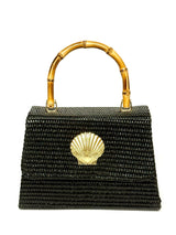 Black Straw Lulu- Scallop- Sample Sale- Final Sale - Lisi Lerch