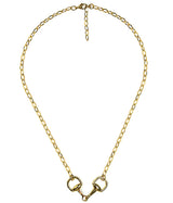 Blair Snaffle Gold Charm Necklace - 18k Gold Plated - Lisi Lerch