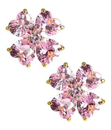 Catherine - Clover Stone Stud Earring - 18k Gold Plated - Darby Clark Collection - Lisi Lerch