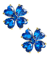 Catherine - Clover Stone Stud Earring - 18k Gold Plated - Darby Clark Collection - Lisi Lerch