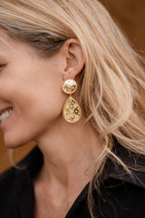 Celeste Earring - Gold and Rhinestone - 18k Gold Plated - Lisi Lerch