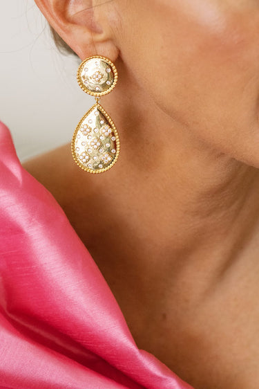 Celeste Earring - Gold and Rhinestone - 18k Gold Plated - Lisi Lerch