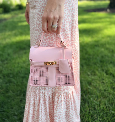Celine Wicker Handbag- Pastel - Darby Clark Collection - Lisi Lerch