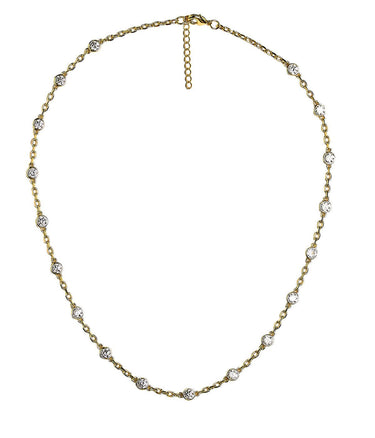 Chloe Bezel Necklace - 18k Gold Plated - Darby Clark Collection - Lisi Lerch