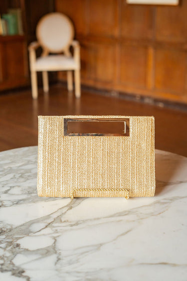 Chloe Clutch - Gold Straw - Lisi Lerch