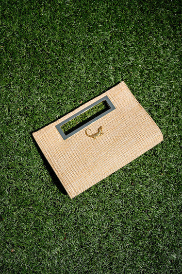 Chloe Clutch - Straw - Gold Charm - Lisi Lerch