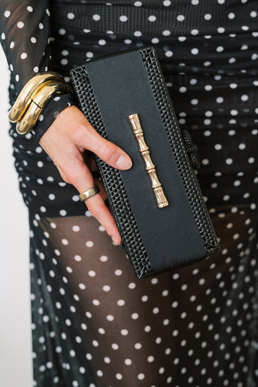 Colette Black - Black Band with Small Bamboo Bar - Lisi Lerch