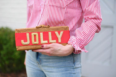 Colette Clutch - Embroidered Applique - Gold - Lisi Lerch