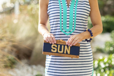 Colette Clutch - Embroidered Applique - Gold - Lisi Lerch