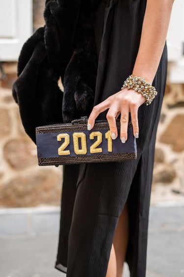 Colette Clutch - Embroidered Applique - Gold - Lisi Lerch