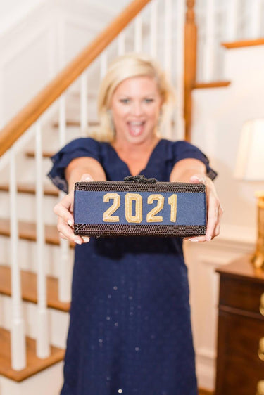 Colette Clutch - Embroidered Applique - Gold - Lisi Lerch