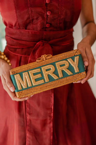 Colette Clutch - Embroidered Applique - Gold - Lisi Lerch