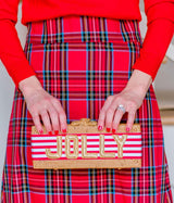 Colette Clutch - Embroidered Applique - Gold - Lisi Lerch