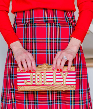 Colette Clutch - Embroidered Applique - Gold - Lisi Lerch