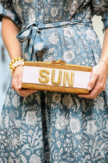 Colette Clutch - Embroidered Applique - Gold - Lisi Lerch