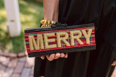 Colette Clutch - Embroidered Applique - Gold - Lisi Lerch