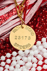 College Tag Charm Necklace - 18k Gold Plated Paper Clip Chain - Lisi Lerch