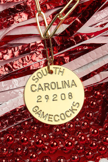 College Tag Charm Necklace - 18k Gold Plated Paper Clip Chain - Lisi Lerch