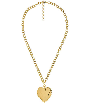 Dallas - Ruffle heart necklace - 18k Gold Plating - Lisi Lerch