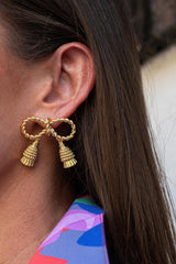 Delaney Tassel Stud Earring - 18k Gold Plated - Lisi Lerch