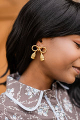 Delaney Tassel Stud Earring - 18k Gold Plated - Lisi Lerch