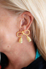 Delany Tassel Stud Earring - 18k Gold Plated - Lisi Lerch