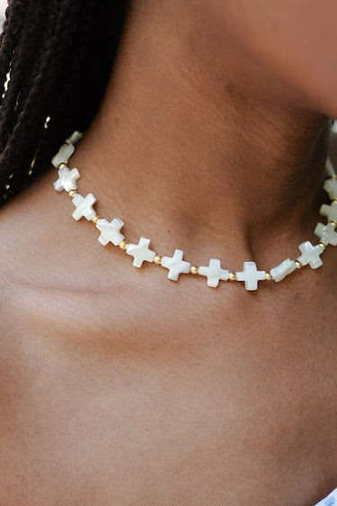 Diana Necklace - All Cross Pearl - Lisi Lerch