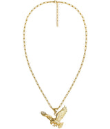 Eagle Paper Clip Chain Necklace - 18k Gold Plated - Lisi Lerch