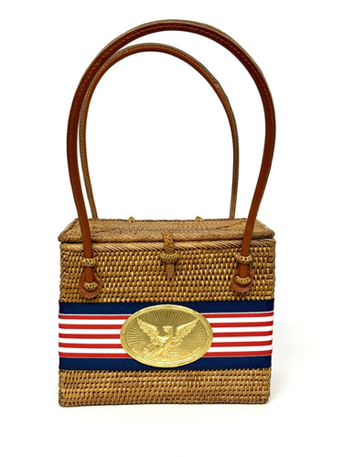 Emory - Navy/Red & White Stripe Layer - Oval Eagle - Lisi Lerch