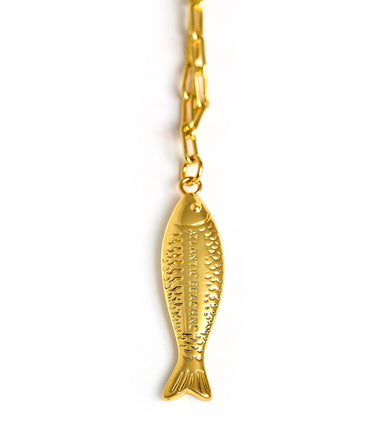 Fish Beach Town Small Paper Clip Chain Necklace - Lisi Lerch