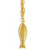 Fish Beach Town Small Paper Clip Chain Necklace - Lisi Lerch