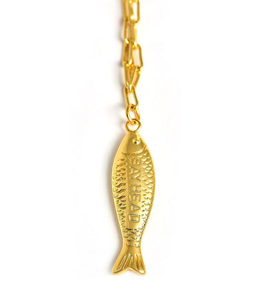 Fish Beach Town Small Paper Clip Chain Necklace - Lisi Lerch