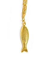 Fish Beach Town Small Paper Clip Chain Necklace - Lisi Lerch
