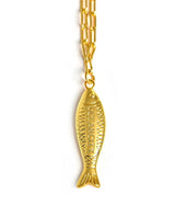 Fish Beach Town Small Paper Clip Chain Necklace - Lisi Lerch