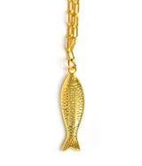 Fish Beach Town Small Paper Clip Chain Necklace - Lisi Lerch