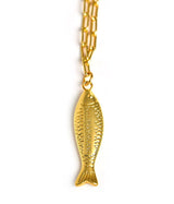 Fish Beach Town Small Paper Clip Chain Necklace - Lisi Lerch