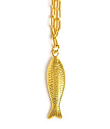 Fish Beach Town Small Paper Clip Chain Necklace - Lisi Lerch