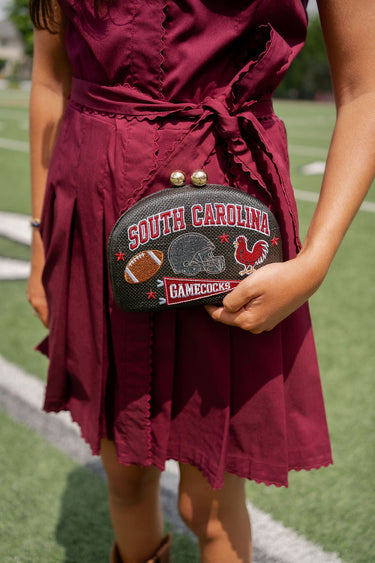 Gamecocks- Embroidered Clutch - Lisi Lerch
