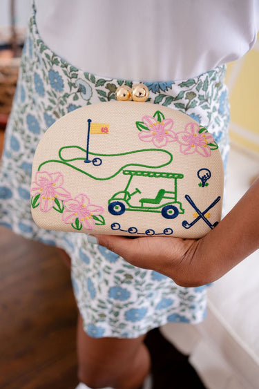Golf Clutch - Embroidered - Lisi Lerch