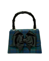 Green/Blue Plaid Lulu with Black Bow Sample Sale- Final Sale - Lisi Lerch