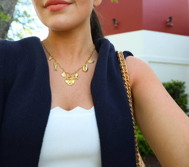 Harbour Charm Necklace - 18k Gold Plated - Belle of the Ball Collection - Lisi Lerch