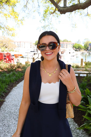 Harbour Charm Necklace - 18k Gold Plated - Belle of the Ball Collection - Lisi Lerch