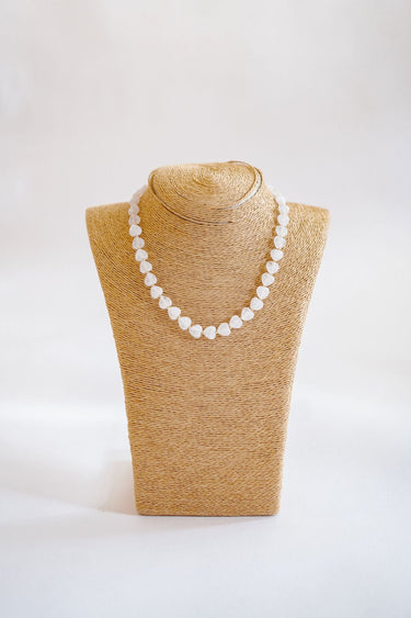 Heart - 14MM - Quartz Beaded Necklace - Lisi Lerch