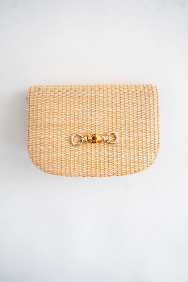 Ivy Straw Clutch - Gold Charm - Lisi Lerch